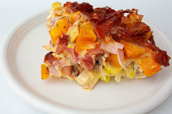 Butternut Squash Breakfast Casserole with Leeks, Prosciutto, and Thyme *Made Monday - 9/25*