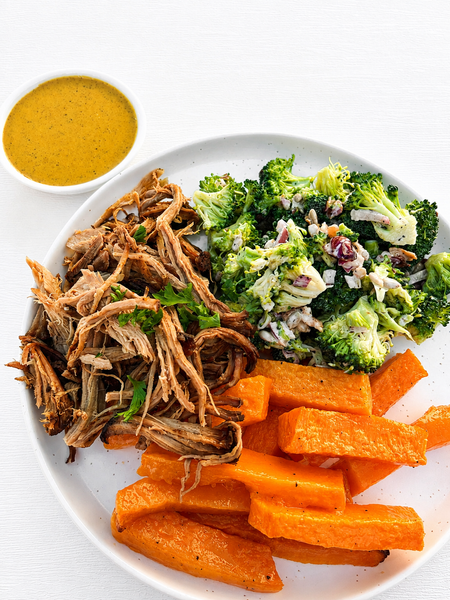 Tuesday (8/11): Pulled Pork, South Carolina BBQ Sauce, Butternut Squash Fries and our Famous Broccoli Salad (Gluten-Free, Dairy-Free)