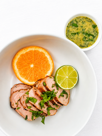 Cuban Mojo Marinated Pork Tenderloin with Herb-Mojo Sauce (Gluten-Free, Dairy-Free) *Made Tuesday - 7/14*