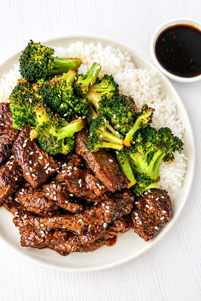 Tuesday (9/29): Beef & Broccoli over Coconut Jasmine Rice + Scratch Korean BBQ Sauce (Gluten-Free, Dairy-Free)