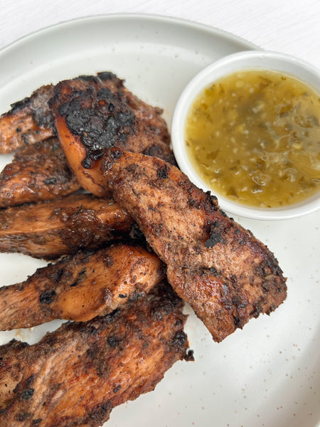 Jerk Grilled Chicken Tenders with Sweet & Spicy Pineapple Dipping Sauce (Gluten-Free, Dairy-Free) *Made Wednesday - 1/14*