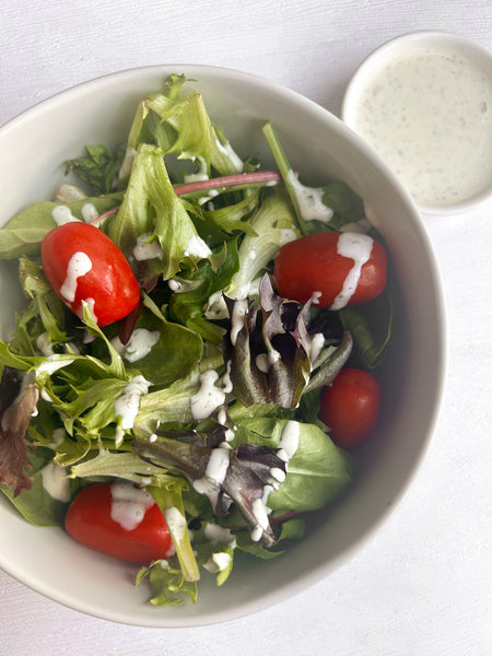 Spring Mix & Cherry Tomato Salad + Ranch Dressing (Gluten-Free, Dairy-Free) *Made Wednesday - 10/8*