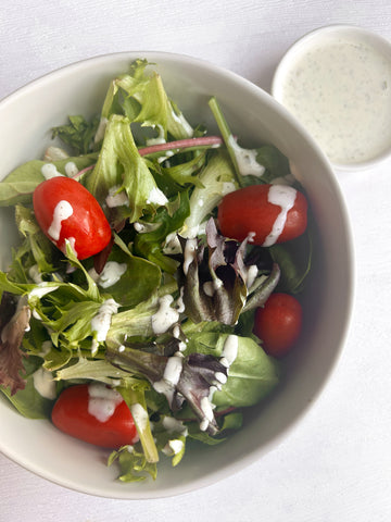 Spring Mix & Cherry Tomato Salad + Ranch Dressing (Gluten-Free, Dairy-Free) *Made Wednesday - 10/8*