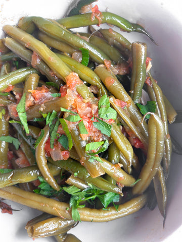 Fasolakia (Greek Stewed Green Beans) (Gluten-Free, Dairy-Free) *Made Monday - 1/12*