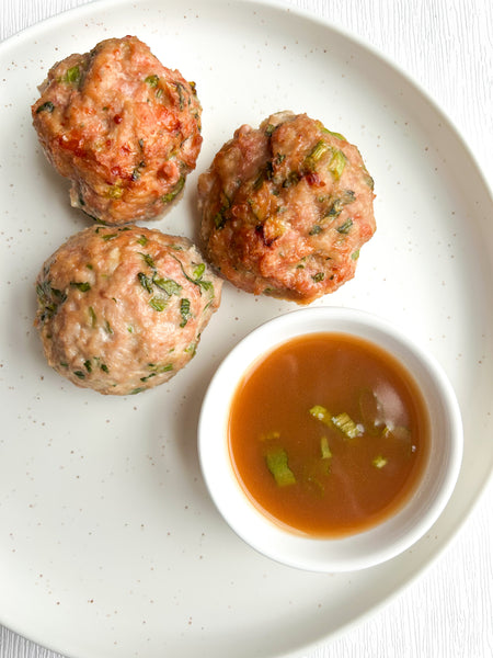 Asian Turkey Meatballs with Sesame-Lime Dipping Sauce (Gluten-Free, Dairy-Free) *Made Thursday - 10/1*