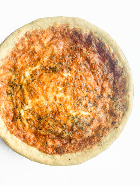 Caramelized Shallot and Gruyere Quiche with a Gluten-Free Rosemary Crust (Gluten-Free)