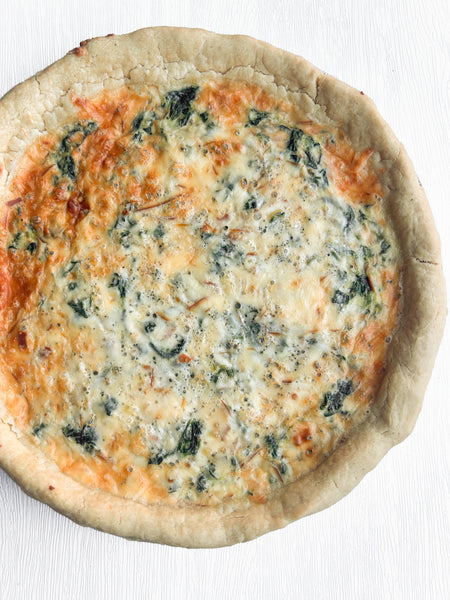 Spinach & Smoked Gouda Quiche with a Gluten-Free Crust (Gluten-Free)
