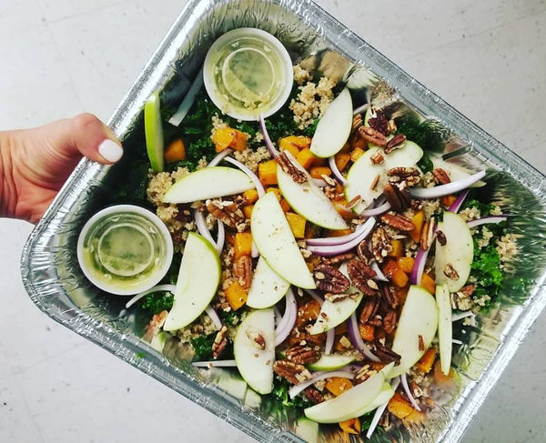 Roasted Butternut Squash Kale Salad with Apples, Quinoa, and Orange-Sage Dressing (Gluten-Free, Dairy-Free) *Made & Delivered Monday (11/24)*