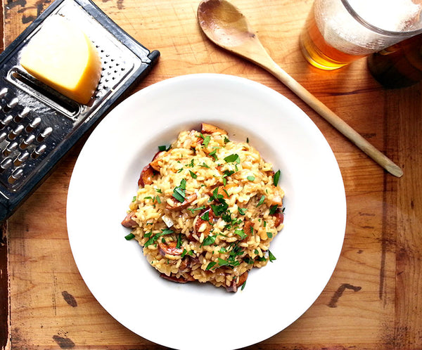 Beer Risotto with Smoked Sausage & Gouda (Gluten-Free) *Made & Delivered Thursday (12/18)*