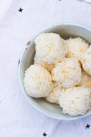 Sesame Specked Jasmine Rice Balls (Gluten-Free) *Made Thursday - 7/16*